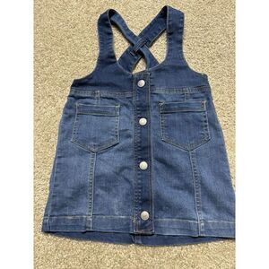 Baby Girls Girl's Size 24 month 7 For‎ All Mankind Romper Denim Overalls Dress